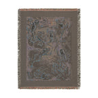 Batrachia Frogs Woven Blanket, Ernst Haeckel, Vintage Amphibian Art