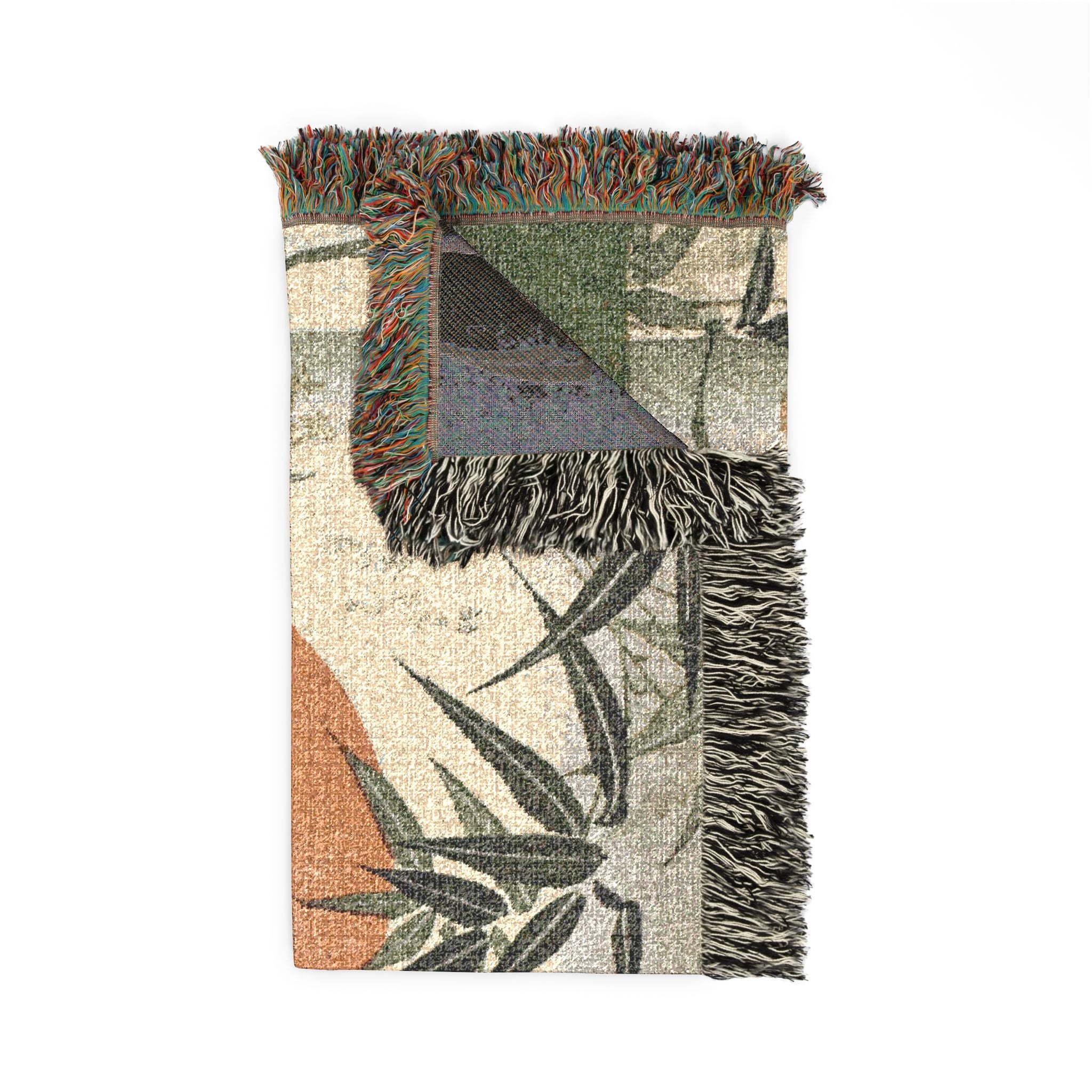 Bamboo and Rising Sun Woven Blanket, Utagawa Kunimaru, Japanese Botanical Art