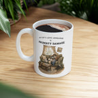 My Cat's Love Language is Property Damage Mug, Funny Cat Humor, White Ceramic