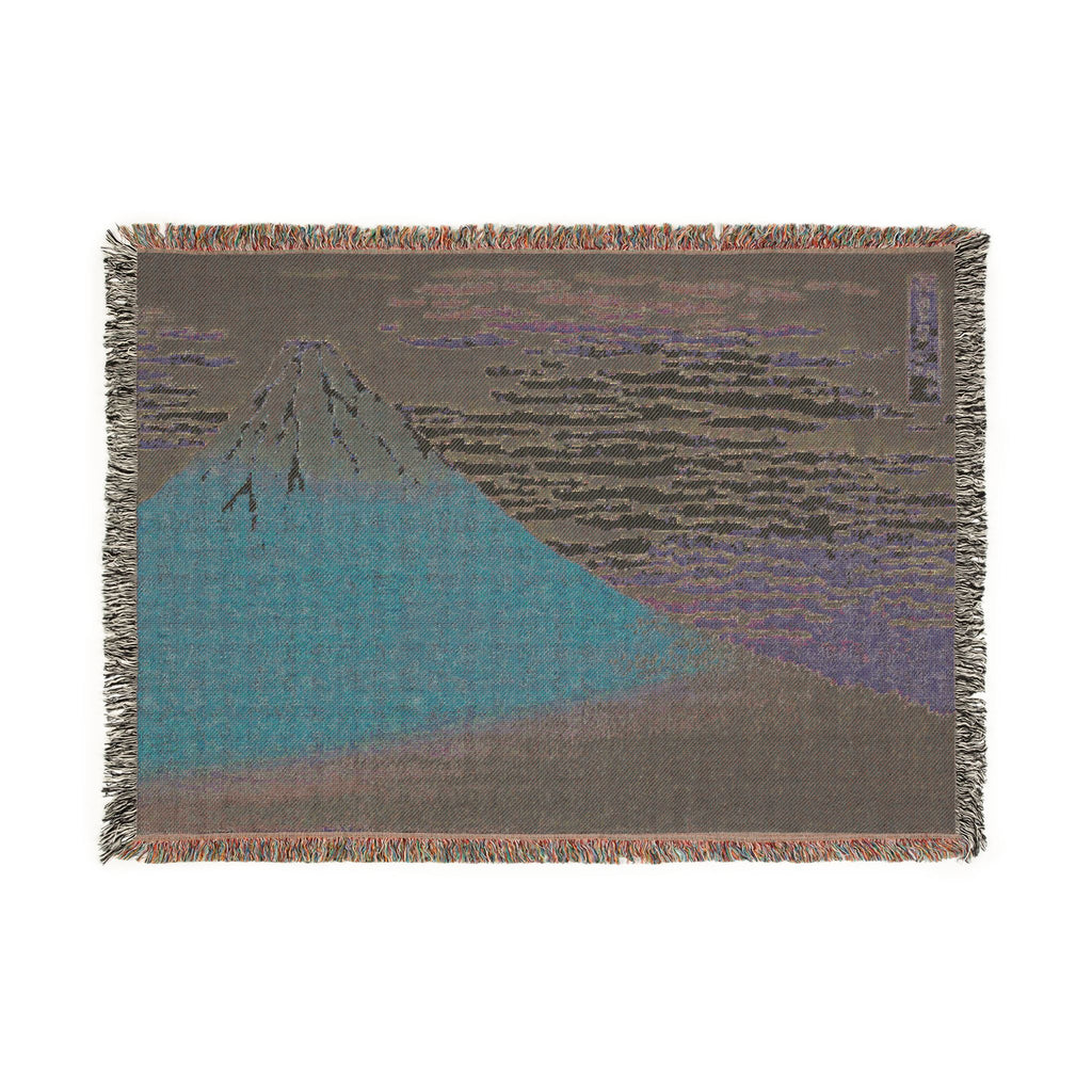 A Mild Breeze on a Fine Day Woven Blanket, Katsushika Hokusai, Japanese Landscape Art