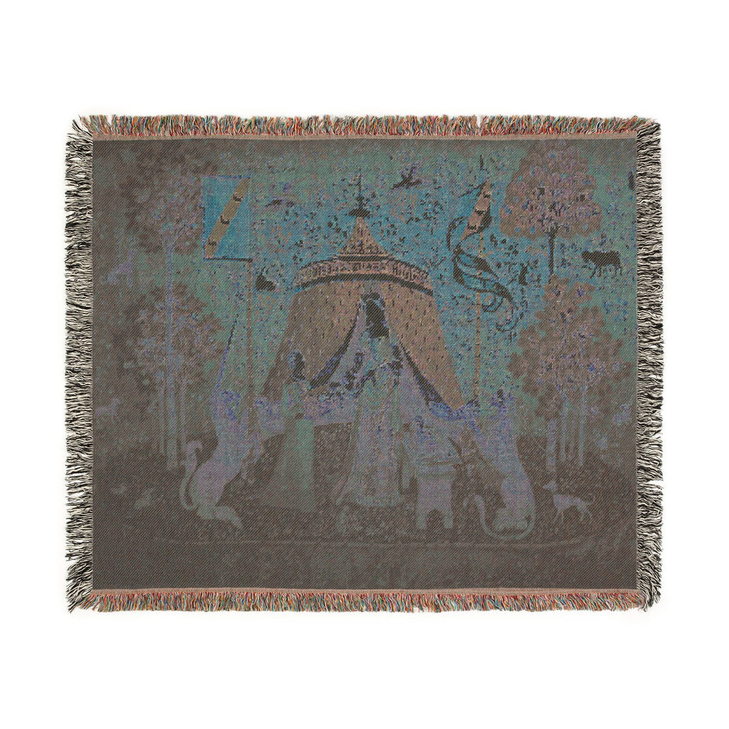 The Lady and the Unicorn À Mon Seul Désir Woven Blanket, Medieval Tapestry Art Throw