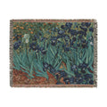 Irises Woven Blanket, Vincent van Gogh, Fine Art Floral Throw