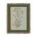 A Curious Herbal Faetid Camomile Woven Blanket, Elizabeth Blackwell, Botanical Art Throw