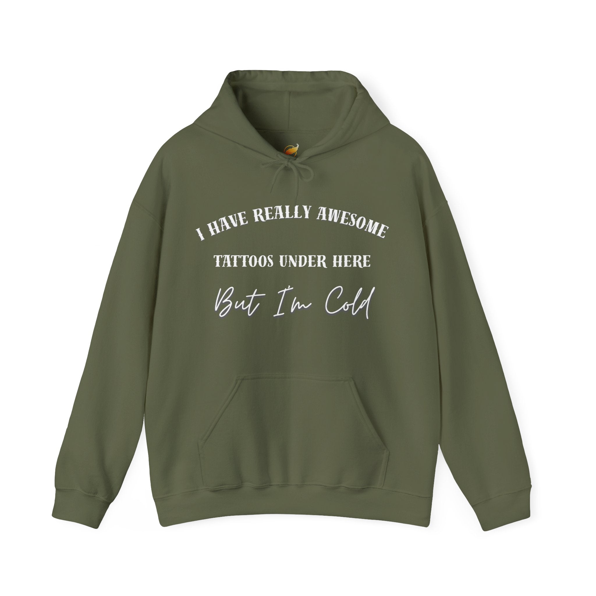 I Have Really Awesome Tattoos Under Here Hoodie, Funny Tattoo Humor, Tattoo Lovers Sweatshirt