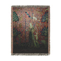 The Lady and the Unicorn Touch Woven Blanket, Medieval Tapestry Art Throw