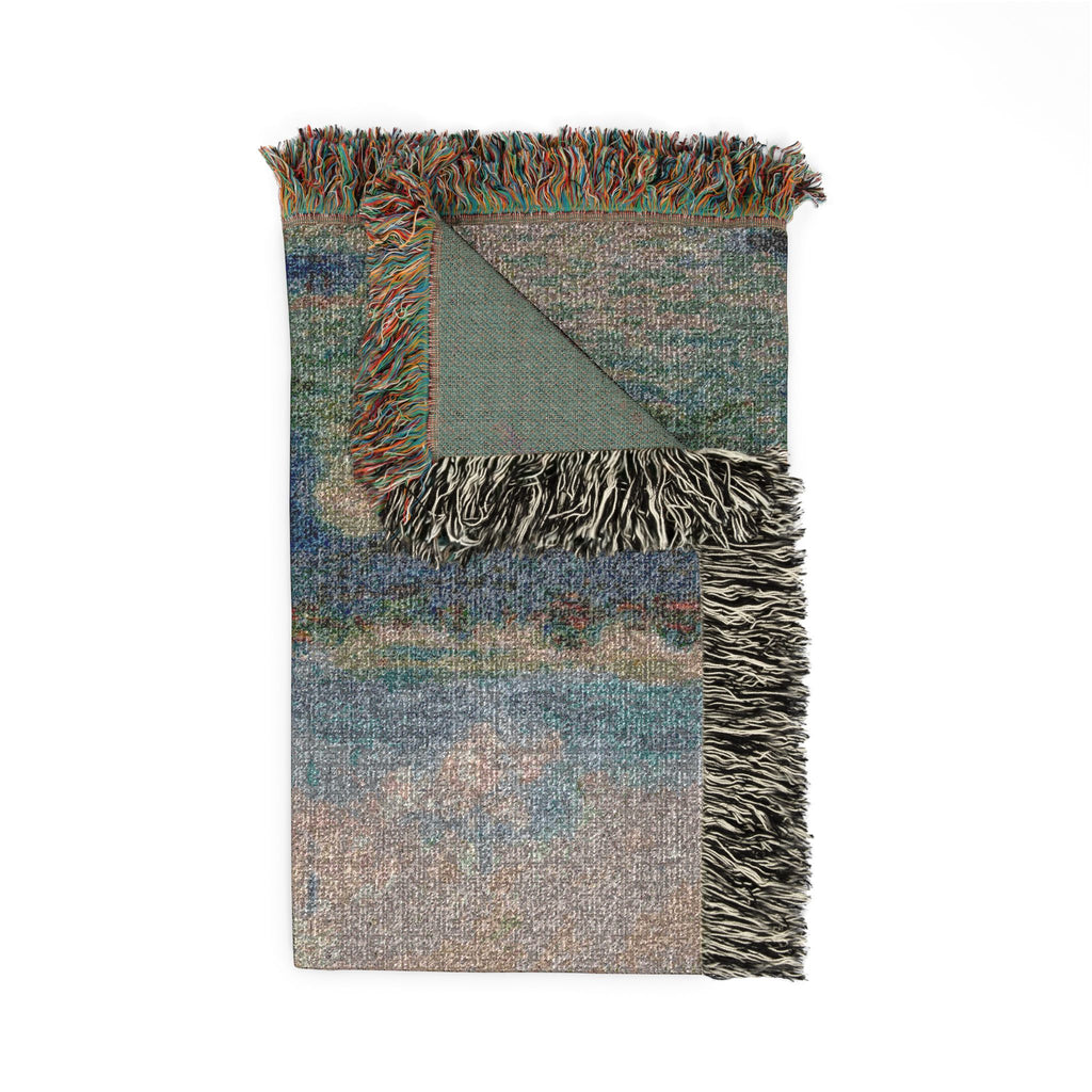 Waterloo Bridge, Gray Day Woven Blanket, Claude Monet, Impressionist London Art