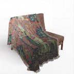 The Lady and the Unicorn Touch Woven Blanket, Medieval Tapestry Art Throw