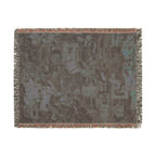 The Hunters Return to the Castle Woven Blanket, Medieval Unicorn Tapestry Art Throw