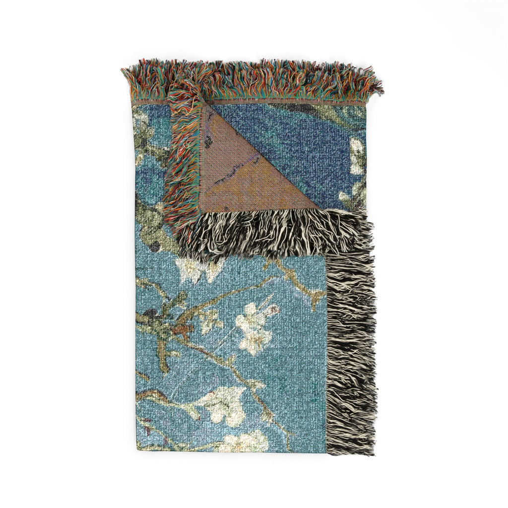 Almond Blossom Woven Blanket, Vincent van Gogh, Floral Fine Art Throw
