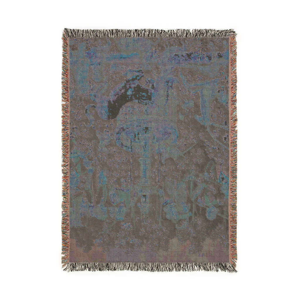 The Unicorn Purifies Water Woven Blanket, Medieval Unicorn Tapestry Art Throw