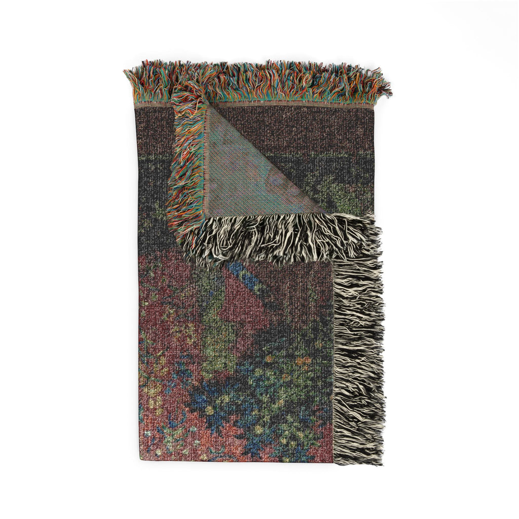 The Lady and the Unicorn Touch Woven Blanket, Medieval Tapestry Art Throw