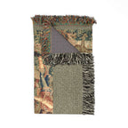 The Unicorn Purifies Water Woven Blanket, Medieval Unicorn Tapestry Art Throw