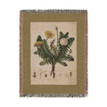 Leontodon Taraxacum Dandelion Woven Blanket, Flora Londinensis, Vintage Botanical Art
