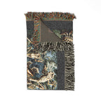 Batrachia Frogs Woven Blanket, Ernst Haeckel, Vintage Amphibian Art