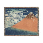 A Mild Breeze on a Fine Day Woven Blanket, Katsushika Hokusai, Japanese Landscape Art