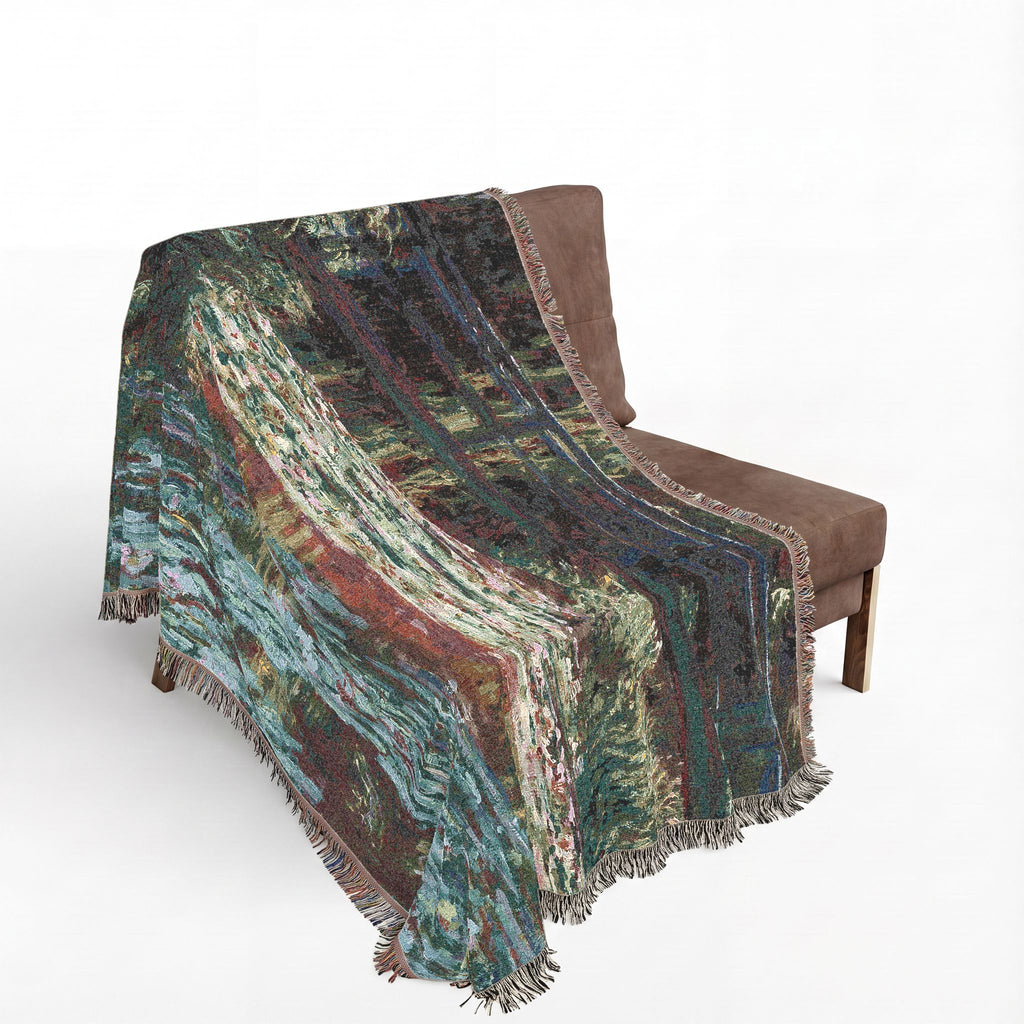 Water Lily Pond Woven Blanket, Claude Monet, Impressionist Art Throw