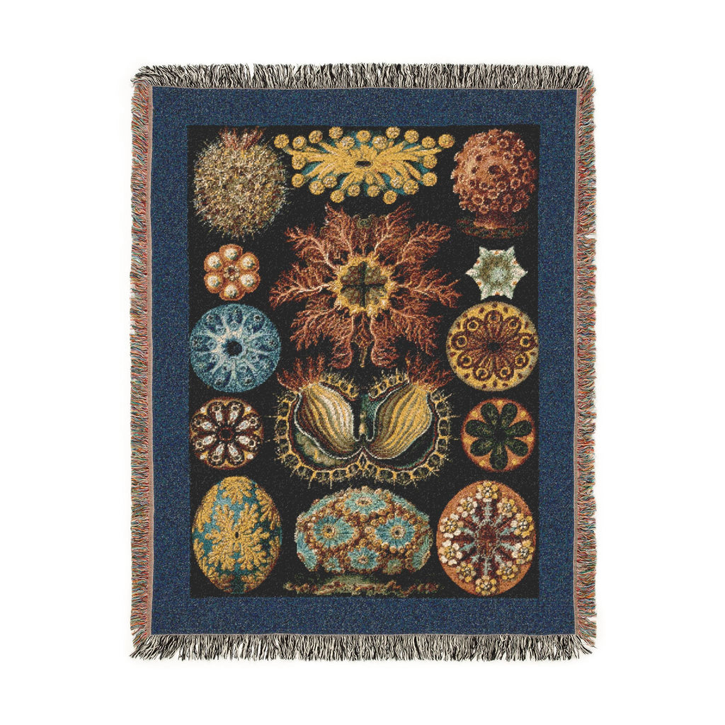 Ascidiae Sea Squirts Woven Blanket, Ernst Haeckel, Art Forms in Nature
