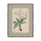 Crinum Giganteum Woven Blanket, Pierre-Joseph Redouté, Vintage Botanical Art Throw