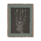 A Curious Herbal Lavender Woven Blanket, Elizabeth Blackwell, Vintage Botanical Art Throw