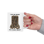 I Like Big Books And I Cannot Budget Mug, Funny Book Lover Humor, White Ceramic