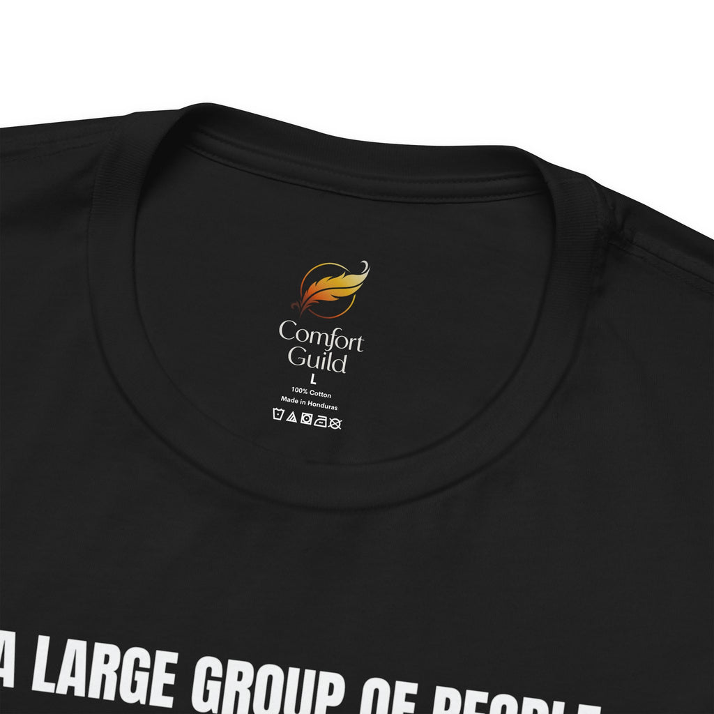 A Large Group of People Is Called a Nope Graphic Tee, Funny Stick Figure Introvert T-Shirt