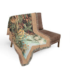 Muscinae Moss Woven Blanket, Ernst Haeckel, Vintage Botanical Art