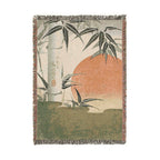 Bamboo and Rising Sun Woven Blanket, Utagawa Kunimaru, Japanese Botanical Art