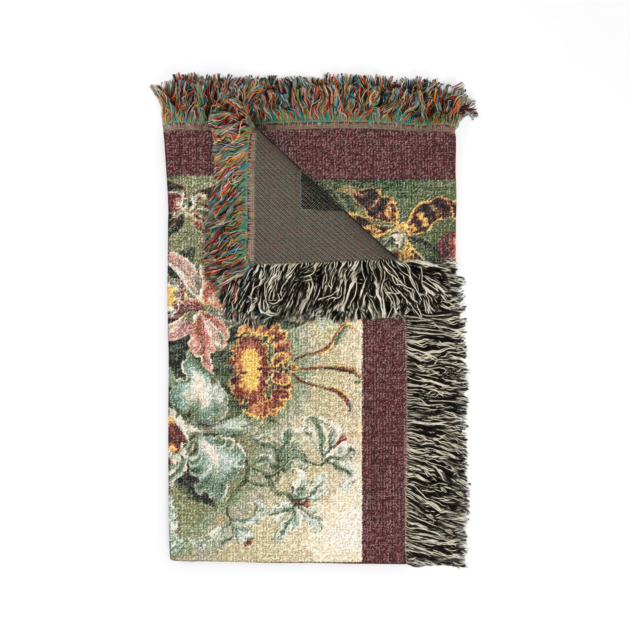 Orchidae Orchids Woven Blanket, Ernst Haeckel, Vintage Botanical Art