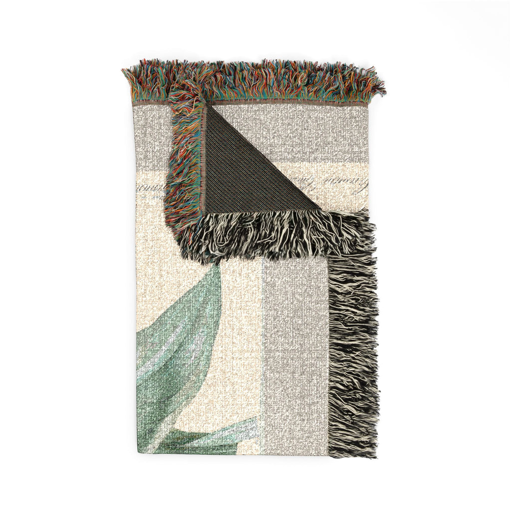 Crinum Giganteum Woven Blanket, Pierre-Joseph Redouté, Vintage Botanical Art Throw
