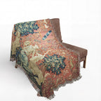 The Lady and the Unicorn Sight Woven Blanket, Medieval Tapestry Art Throw