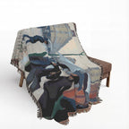 Paris Street; Rainy Day Woven Blanket, Gustave Caillebotte, Impressionist Art Throw