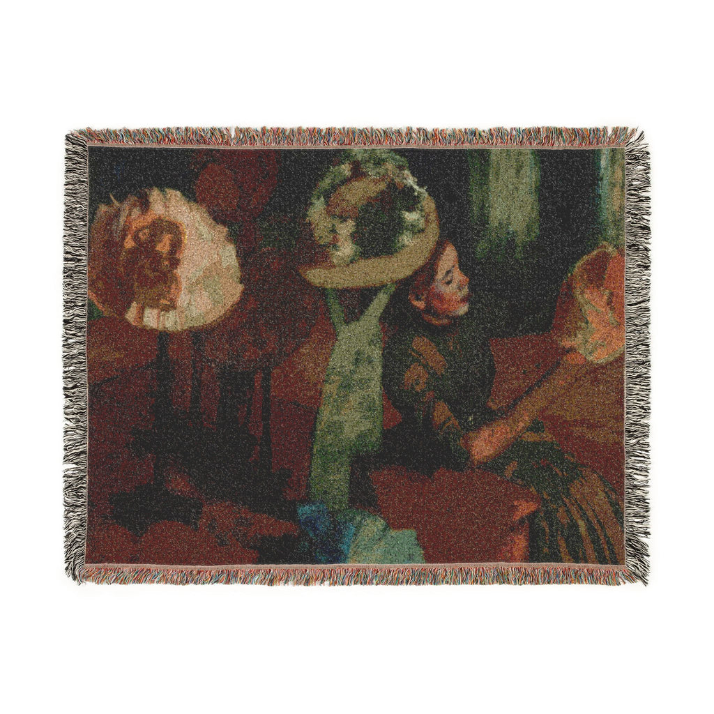 The Millinery Shop Woven Blanket, Edgar Degas Impressionist Art