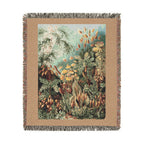 Muscinae Moss Woven Blanket, Ernst Haeckel, Vintage Botanical Art