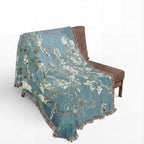 Almond Blossom Woven Blanket, Vincent van Gogh, Floral Fine Art Throw
