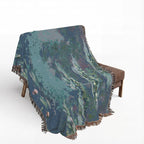 Water Lilies Woven Blanket, Claude Monet, Impressionist Fine Art Throw