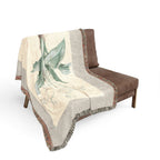 Crinum Giganteum Woven Blanket, Pierre-Joseph Redouté, Vintage Botanical Art Throw