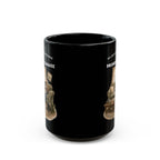 My Cat's Love Language is Property Damage Mug, Funny Cat Humor, Black Ceramic