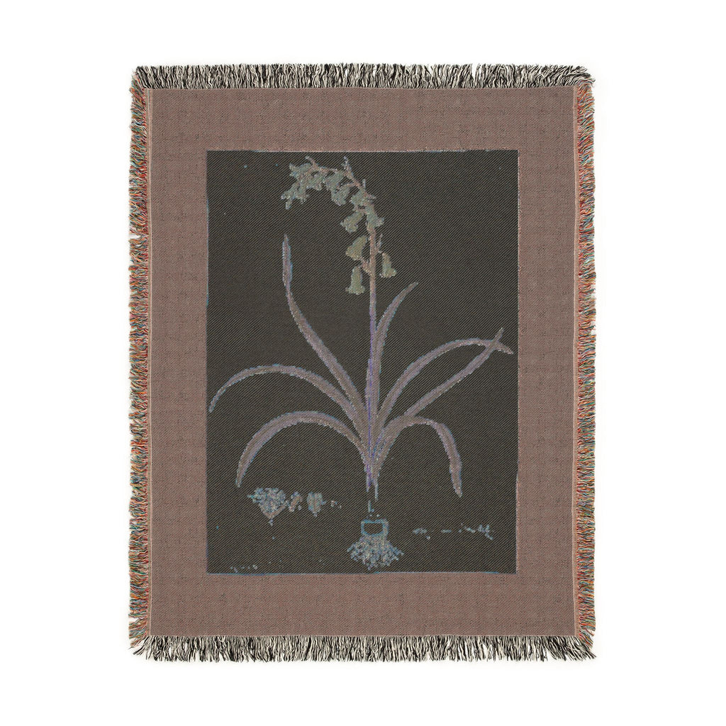 Hyacinthoides Non-Scripta Bluebell Woven Blanket, Flora Londinensis, Vintage Botanical Art