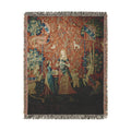 The Lady and the Unicorn Smell Woven Blanket, Medieval Tapestry Art Throw