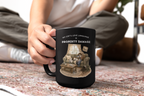 My Cat's Love Language is Property Damage Mug, Funny Cat Humor, Black Ceramic
