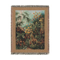 Muscinae Moss Woven Blanket, Ernst Haeckel, Vintage Botanical Art