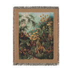 Muscinae Moss Woven Blanket, Ernst Haeckel, Vintage Botanical Art