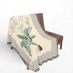 Crinum Giganteum Woven Blanket, Pierre-Joseph Redouté, Vintage Botanical Art Throw