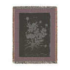A Curious Herbal Camomile Woven Blanket, Elizabeth Blackwell, Vintage Botanical Art