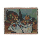 A Basket of Apples Woven Blanket, Paul Cézanne, Post-Impressionist Still Life Art