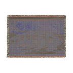 Yahagi Bridge at Okazaki Woven Blanket, Katsushika Hokusai, Muted Japanese Woodblock Art