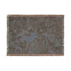 The Unicorn Defends Himself Woven Blanket, Medieval Unicorn Tapestry Art Throw