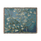 Almond Blossom Woven Blanket, Vincent van Gogh, Floral Fine Art Throw