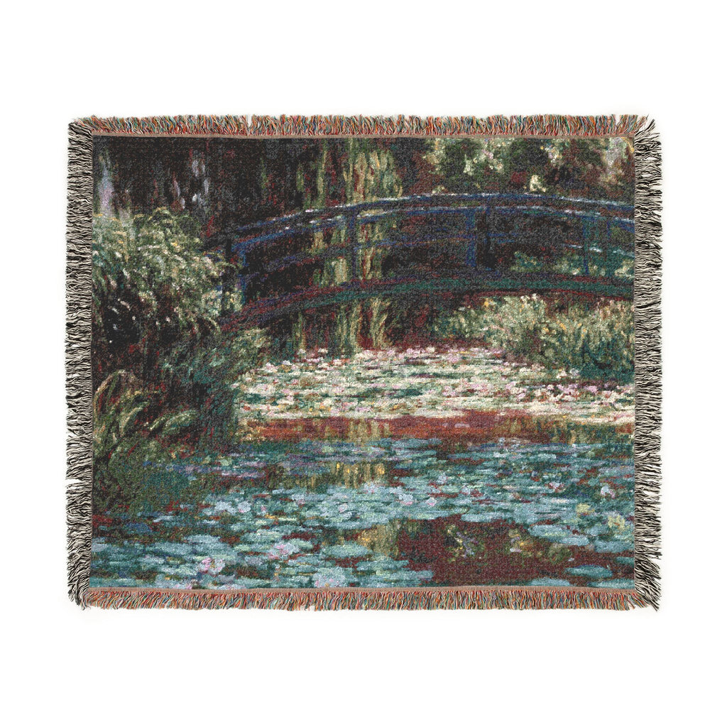 Water Lily Pond Woven Blanket, Claude Monet, Impressionist Art Throw