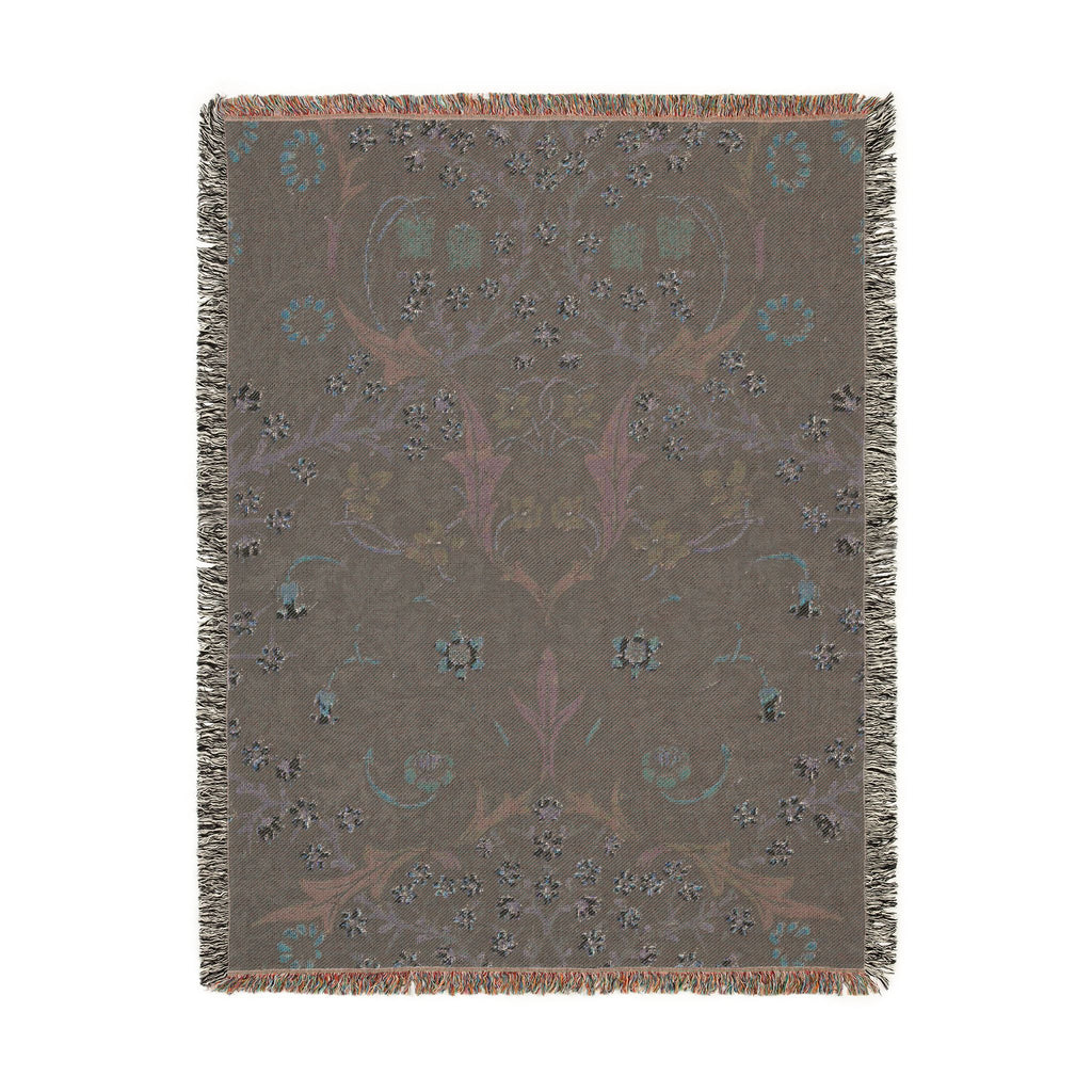 Blackthorn Woven Blanket, John Henry Dearle, Arts and Crafts Floral Art Throw